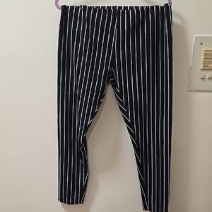 Black and White Striped Pants